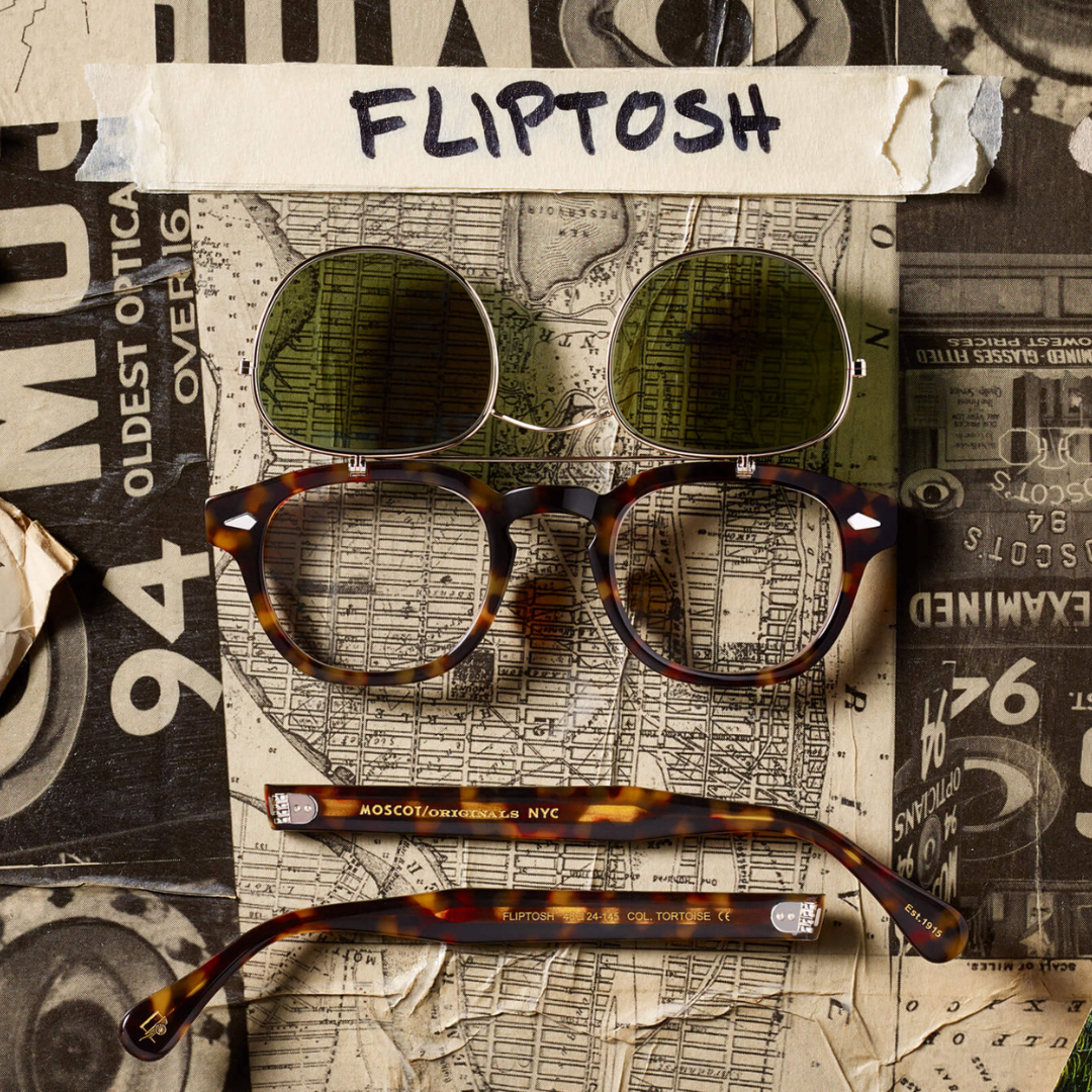 MOSCOT FLIPTOSH CUSTOM (lemtosh+ clip-on with customizable lenses)