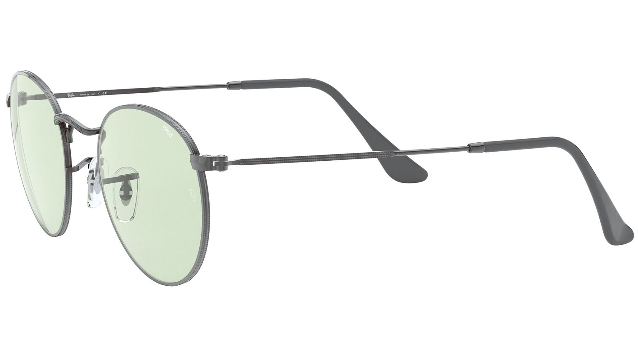 Round Solid Evolve RB3447 gunmetal green