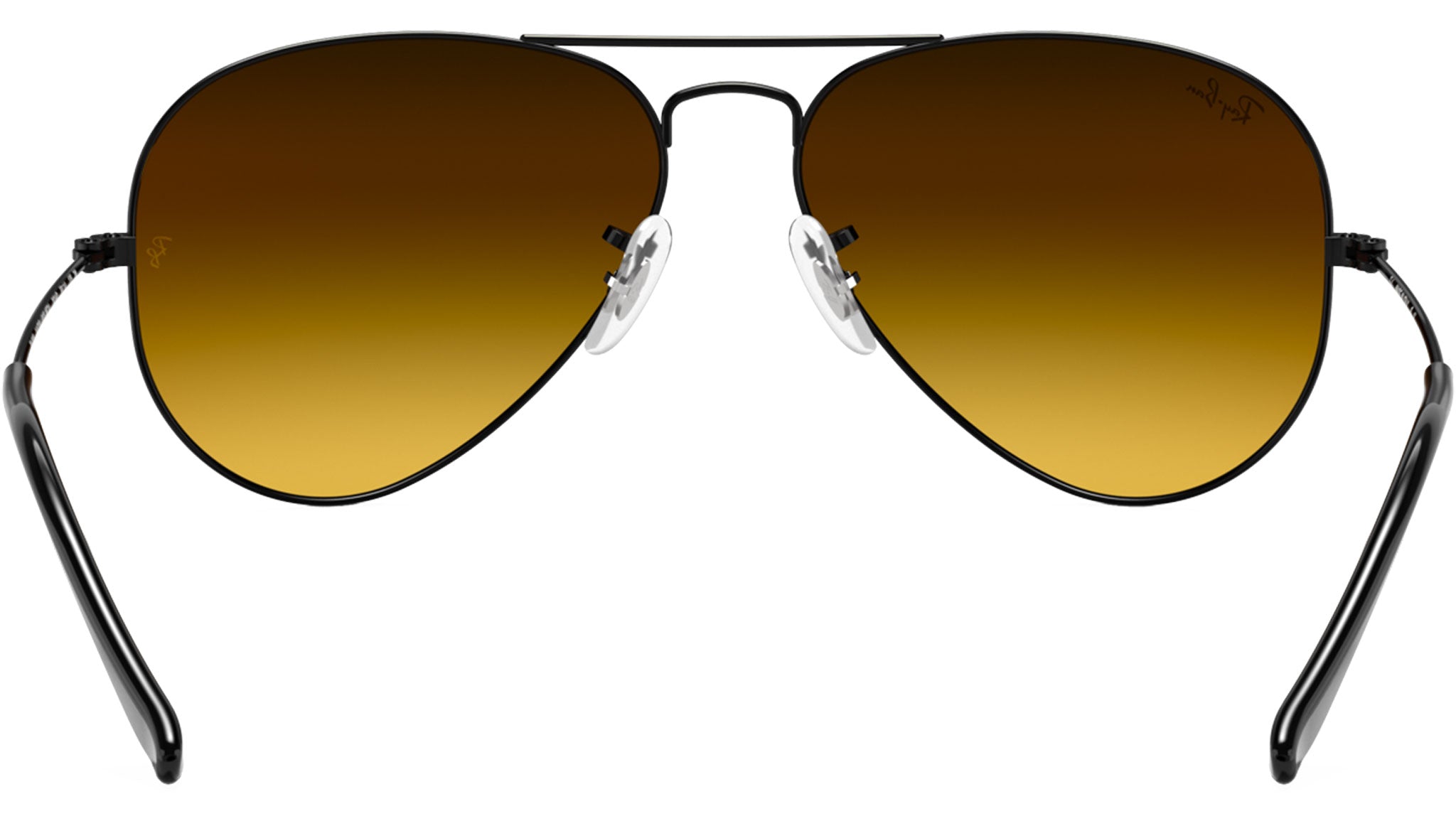 Aviator Flash Lenses Gradient RB3025 002/40 Black Blue Flash